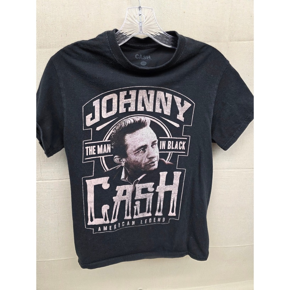 Johnny‎ Cash The Man In Black American Legend Graphic T-Shirt Black Small SM